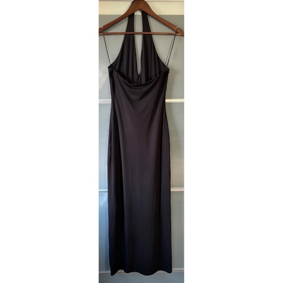 Reformation Black Halter Neck Maxi  Midi Dress Lined - Picture 5 of 8